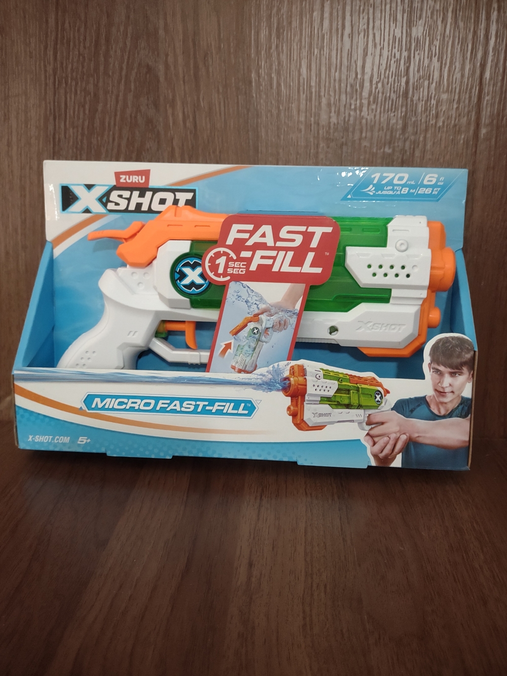 ZURU X-Shot Micro Fast-Fill Water Blaster - Green & White {2Y1374X}